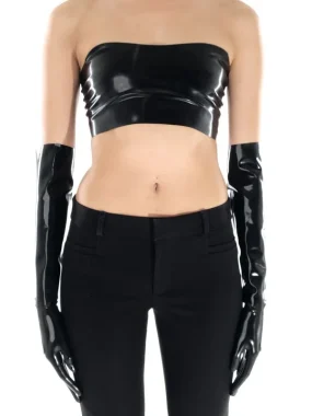 Latex Elbow Length Seamless Design Glove