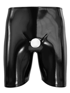 Latex Boxer Shorts with Hole For Men