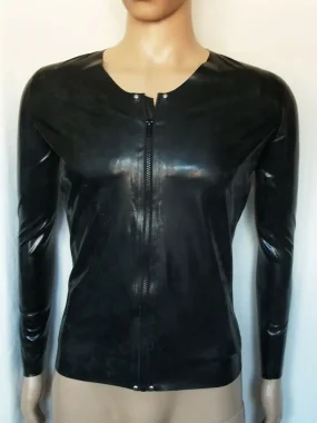 Men’s Latex Long Sleeve Top with Zipper