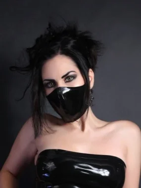 Black Latex Mouth Mask