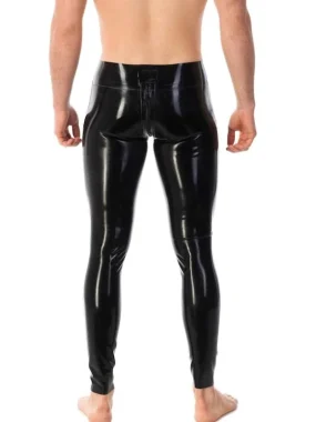 High Waist Latex Legging with O Ring
