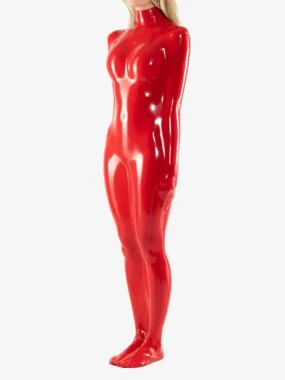 Red Latex Full Enclosure Sleepsack with High Neck