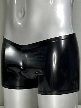 Latex Shiny Black Boxer Shorts