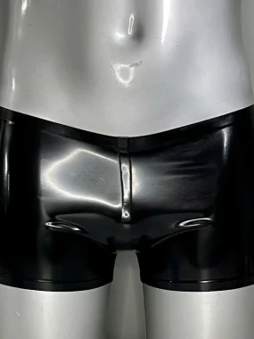 Latex Shiny Black Boxer Shorts