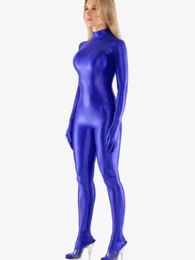 Latex catsuit with gloves and closed foot