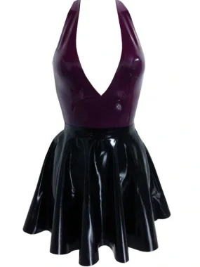 Latex Plunge Crop Top