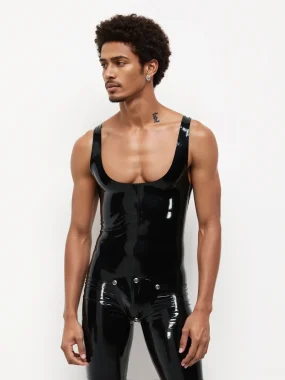 Men's Latex Tank Top Suit