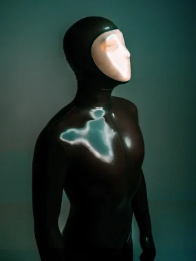 Face Entry Full Enclosure Latex Catsuit