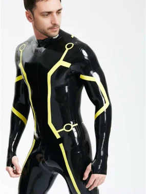 Latex Tron Cosplay Catsuit For Men
