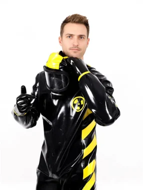 Latex Zombie Biohazard Haz Mat Style Protection Suit For Men