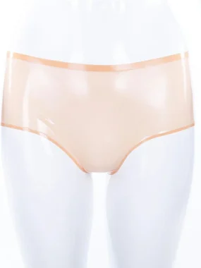 Latex Under Waist Semi-trans Flesh Shorts