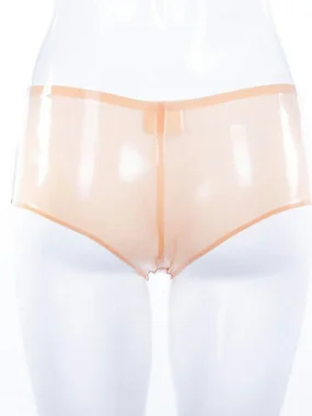 Latex Under Waist Semi-trans Flesh Shorts
