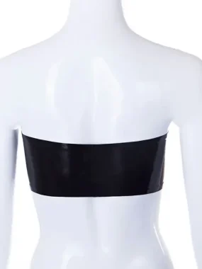 Strapless Black Latex Tube Top