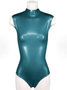 Prince Line Design Sleeveless Latex Bodysuit
