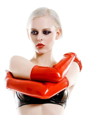 Latex Opera Gloves