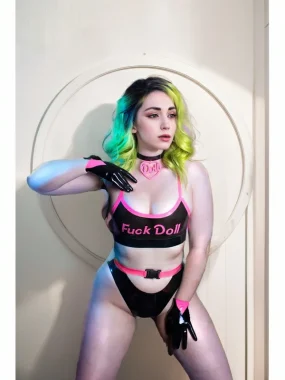 Latex Fuck Doll Bra and Panty Set