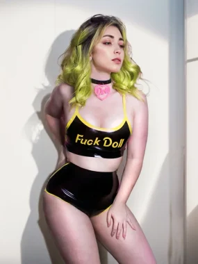 Latex Fuck Doll Bra and Panty Set