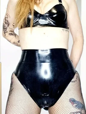 Latex Indented Panty with Zip