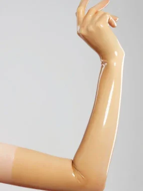 Latex Natural Translucent Long Molded Gloves