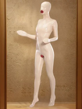Mannequin Female Latex Catsuit with Vainal and Mouth Condom