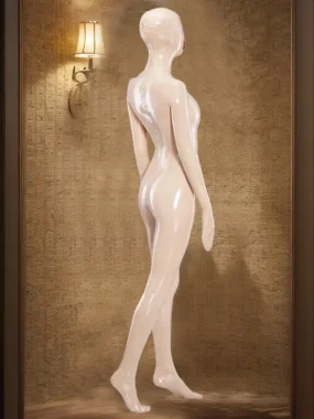 Mannequin Female Latex Catsuit with Vainal and Mouth Condom