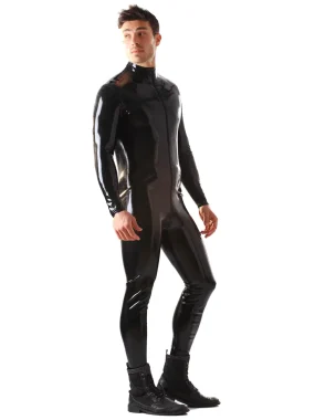 Front Through Zip Latex Catsuit For Men