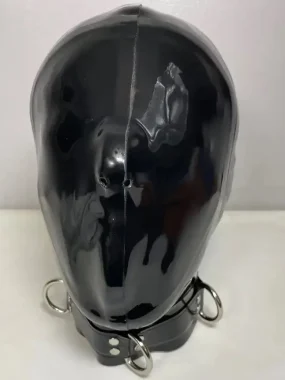 Black Full Cover No Eyes Latex Hood Black Full Cover No Eyes Latex Hood