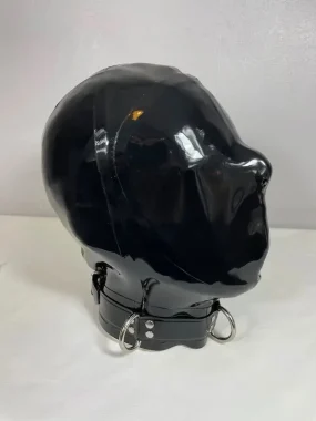 Black Full Cover No Eyes Latex Hood Black Full Cover No Eyes Latex Hood