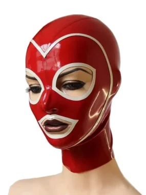 Latex Hood with Trimmed Face and Zipper Latex Hood with Trimmed Face and Zipper