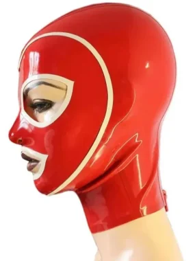 Latex Hood with Trimmed Face and Zipper Latex Hood with Trimmed Face and Zipper