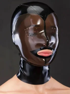 Latex Perforated Eyes and Translucent Face Hood