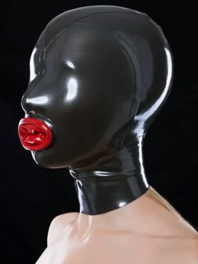 Full Closed Latex Hood with Mouth Condom