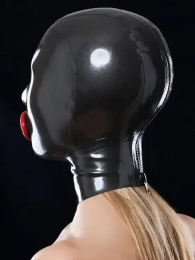 Full Closed Latex Hood with Mouth Condom