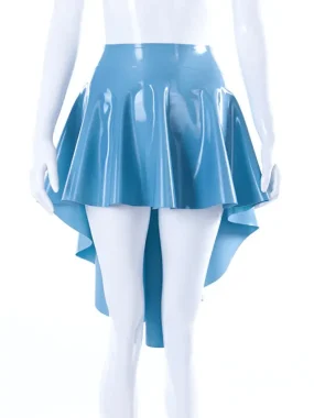 Long Hem Latex Skirt