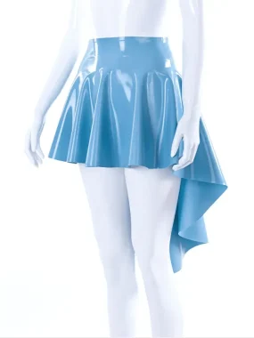 Long Hem Latex Skirt
