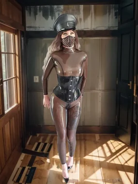 Latex Sexy See Through Catsuit Without Corset