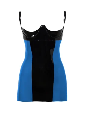 Latex Two-Tone Dress With Underwire