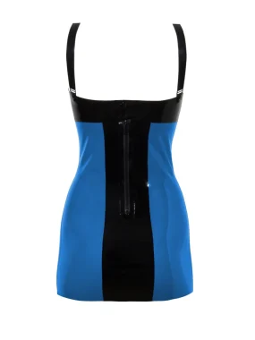 Latex Two-Tone Dress With Underwire