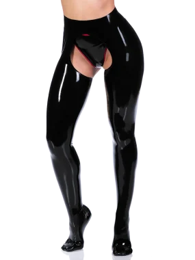 Latex Fetish Open-Crotch Tights
