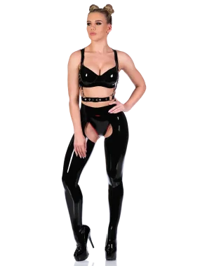 Latex Fetish Open-Crotch Tights