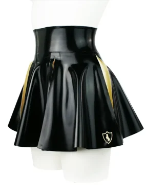 Latex High Waist Puff Cheerleader Skirt