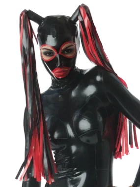 Latex Mask Open Mouth and Eyes with Hairpiece