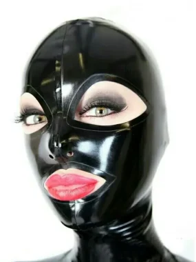 Latex Hood with Separate Eye and Mouth Holes