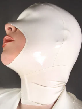 Latex Hood with Open Mouth and Eyes Closed