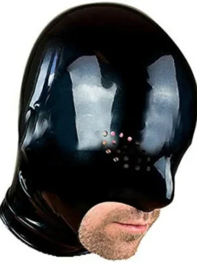 Latex Hood Mesh Eyes and Exposed Mouth