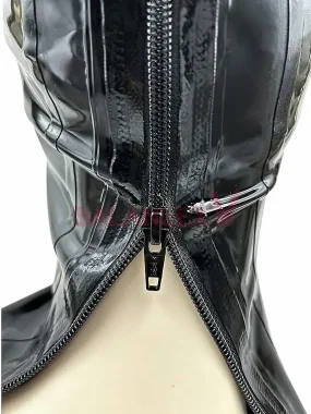 Sexy Latex Mask Hood with Ponytail
