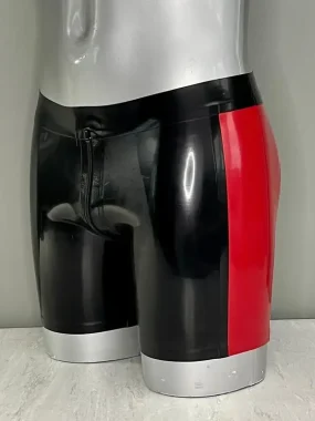Latex Two-Tone Shorts For Men