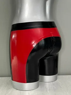 Latex Two-Tone Shorts For Men