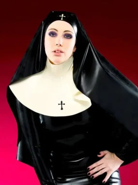 Latex nun headpiece & collar