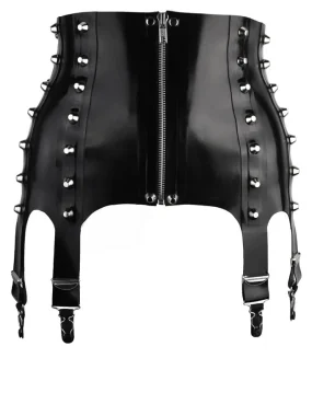 Latex Mercury deep suspender belt